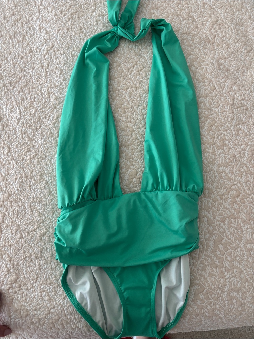 Banana Republic Emerald Green Halter One-Piece Swimsuit